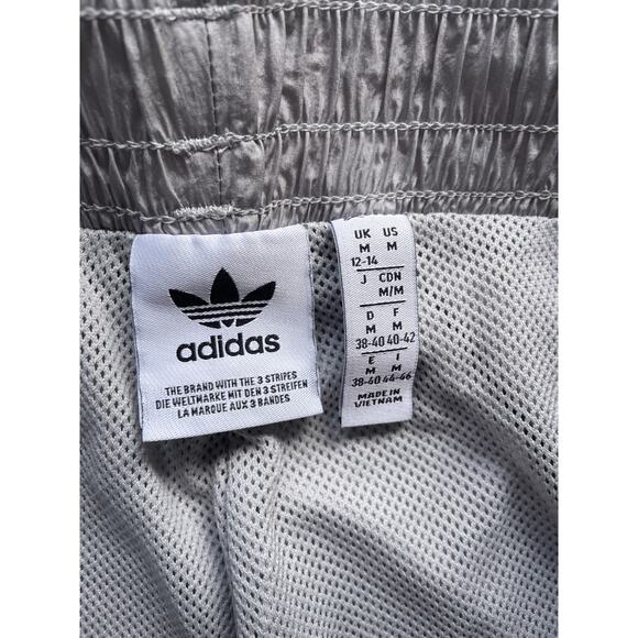 Adidas Adicolor Women Teamgeist Oversized Track Pants Sz M / Gray Wide Leg Baggy - Picture 10 of 12
